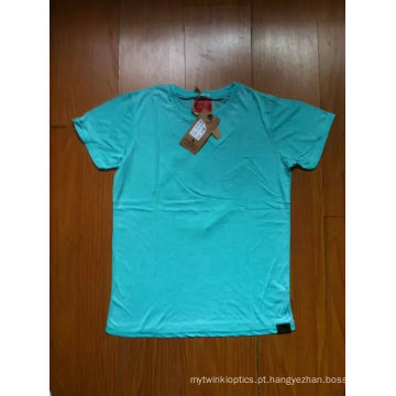 100% algodão Jersey 180GSM t-shirt com lavagem suja